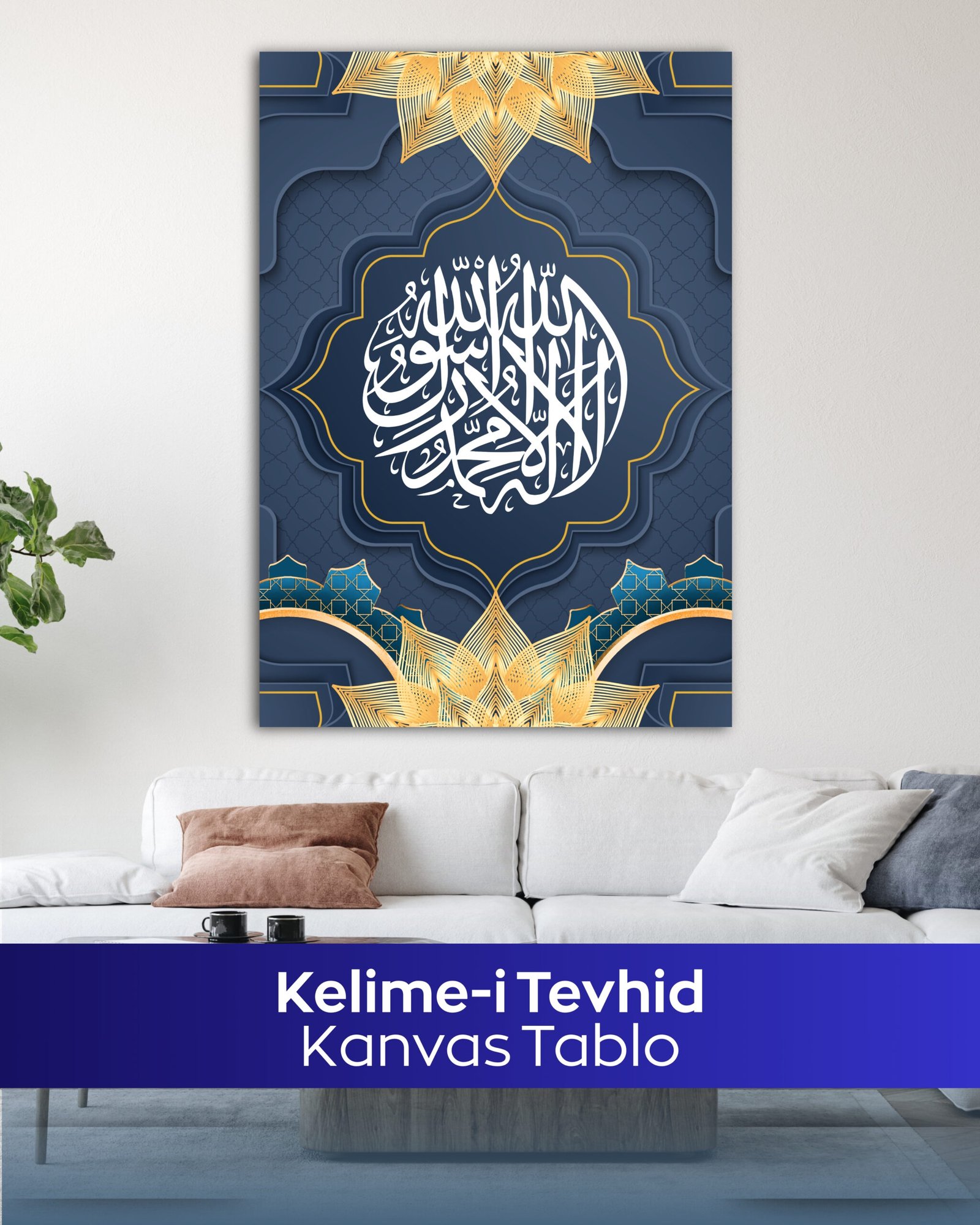 Kelime-i Tevhid Kanvas Tablo