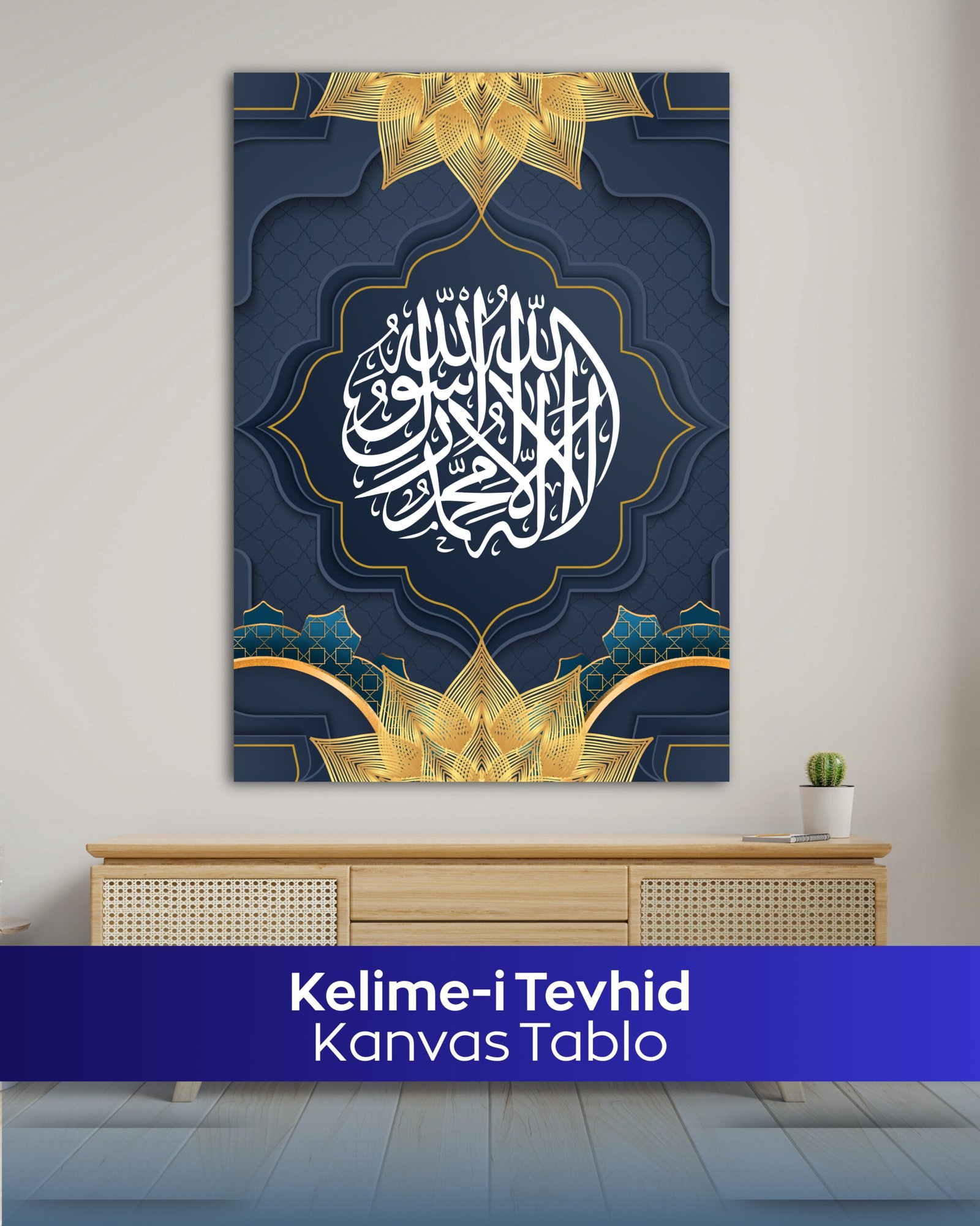 Kelime-i Tevhid Kanvas Tablo