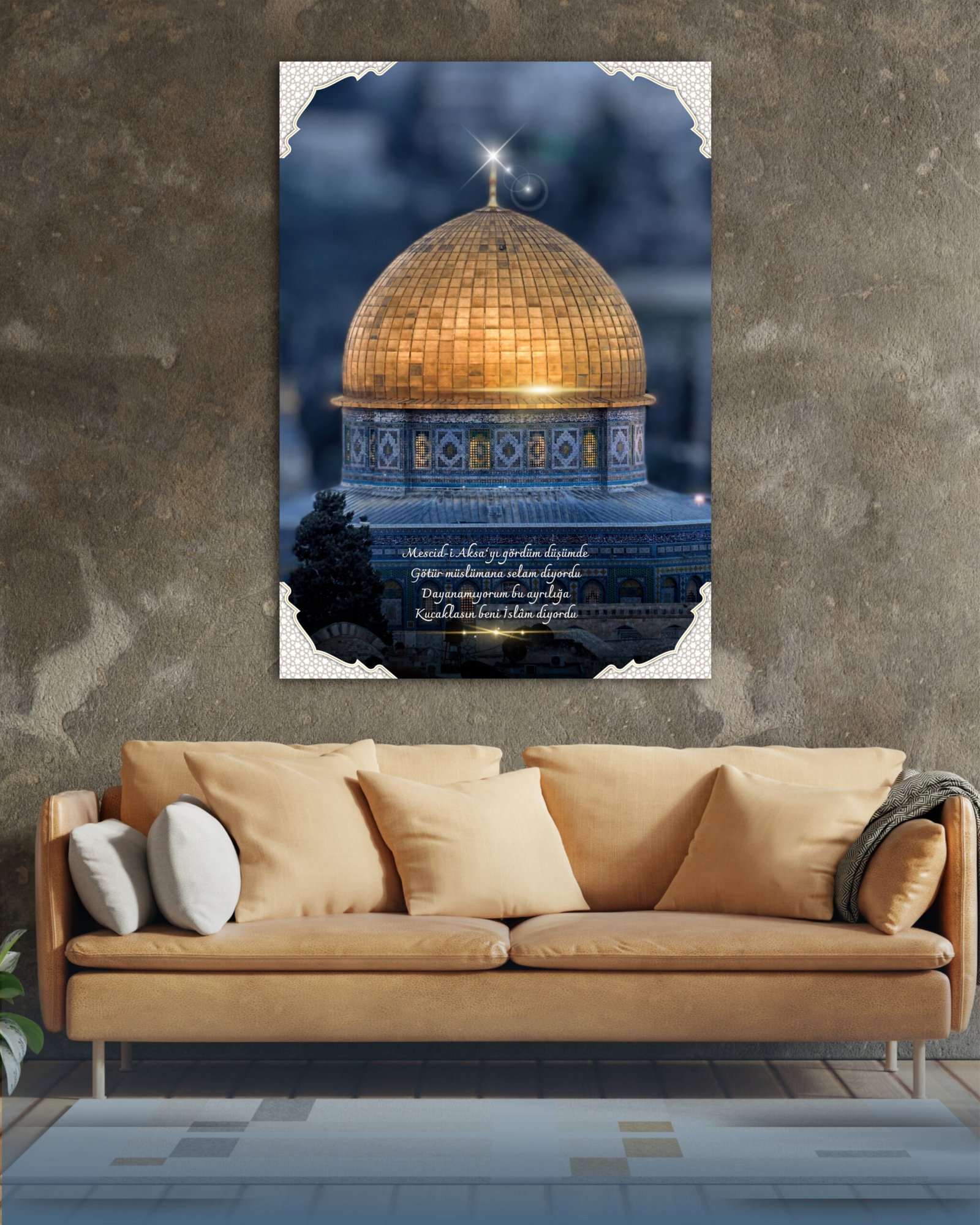 Mescid-i Aksa Kanvas Tablo