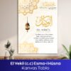 El-Vekil Esmaül Hüsna Kanvas Tablo - Görsel 4