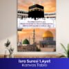 İsra Suresi 1. Ayet İslami Kanvas Tablo - Görsel 5