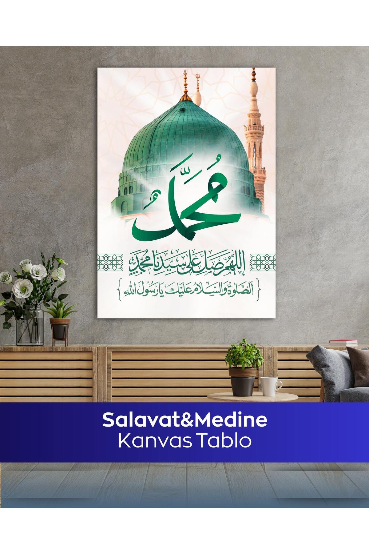 Salavat ve Medine İslami Kanvas Tablo