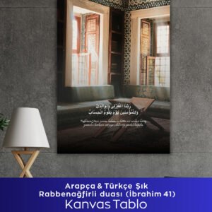 Rabbenağfirli Duası İslami Kanvas Tablo