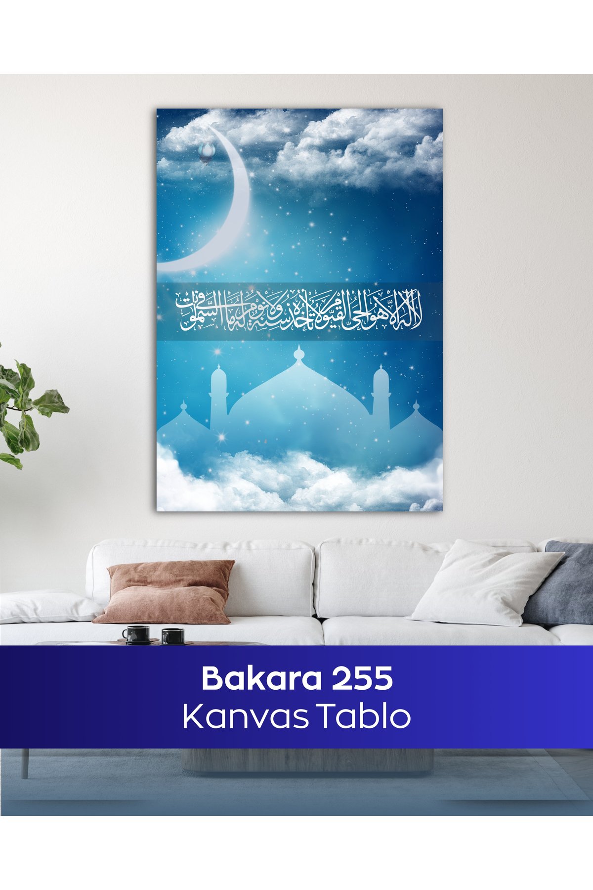 Bakara Suresi 255. Ayet İslami Kanvas Tablo