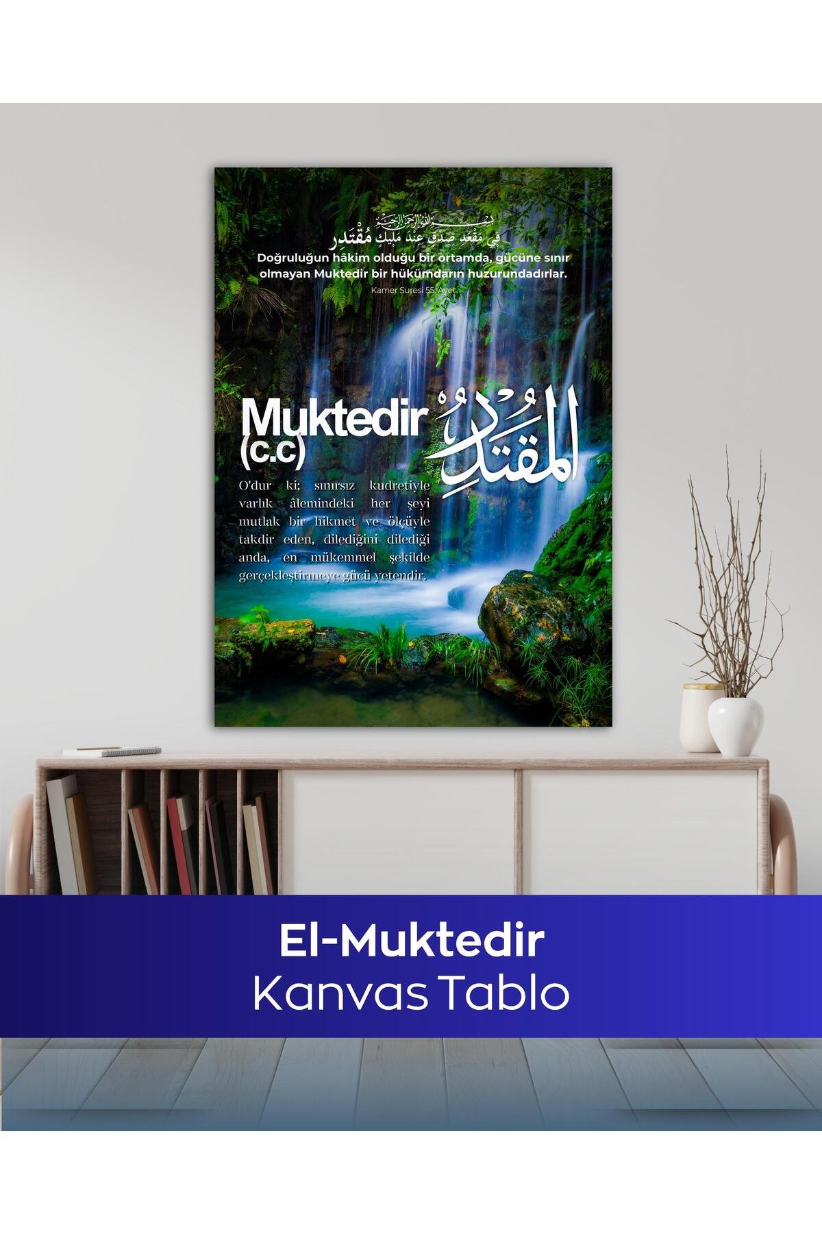 El-Muktedir Esma-ül Hüsna İslami Kanvas Tablo