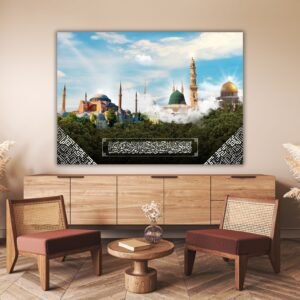 Ayasofya, Mescid-i Nebevi ve Kudüs Temalı Kanvas Tablo